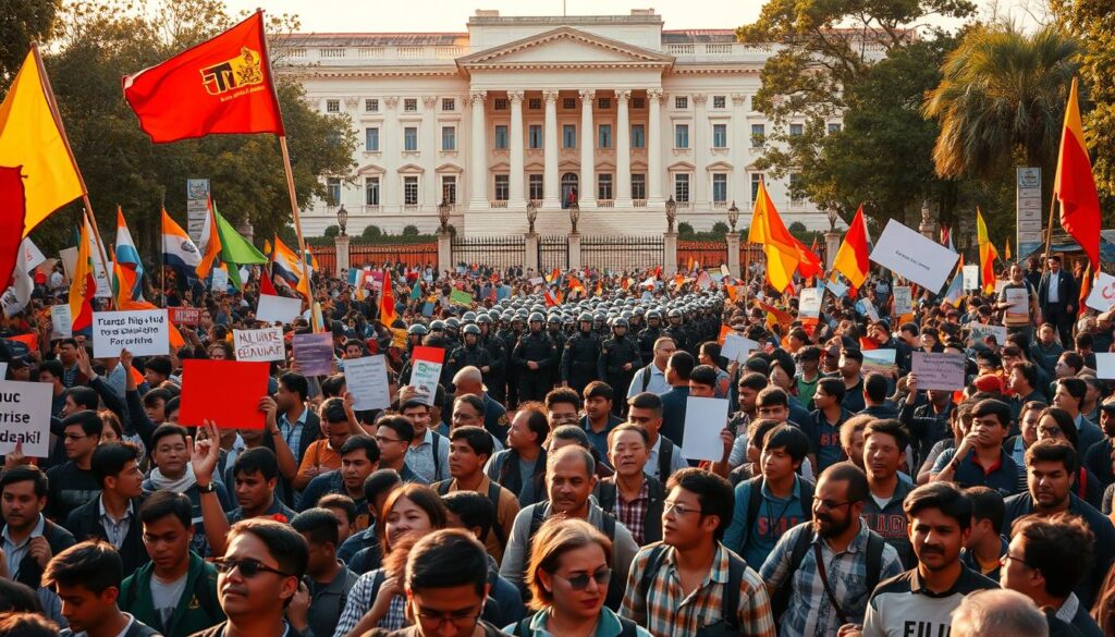 Demonstrasi Mahasiswa Warnai Istana Negara