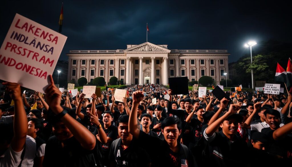 Demonstrasi Mahasiswa Warnai Istana Negara